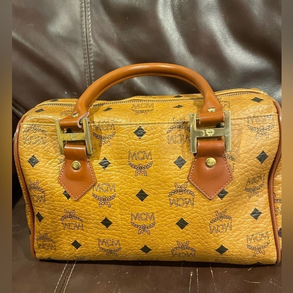 MCM Vintage Visetos Monogram Boston Satchel CLEARANCE PRICE - Picture 4 of 12
